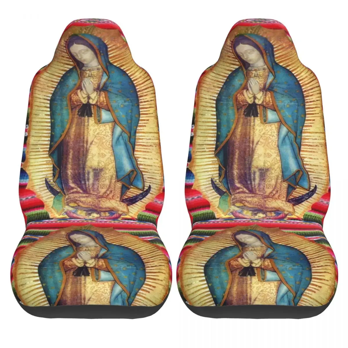 Our Lady Of Guadalupe Virgin Mary Universal Car Seat Cover Four Seasons Travel Auto Seat Cover Polyester Car Styling