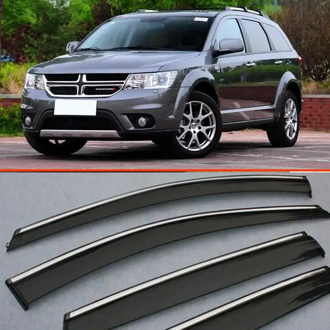 For Dodge Journey 2013 2014 2015 Window Wind Deflector Visor Rain/Sun Guard Vent Car Accessories Stickers