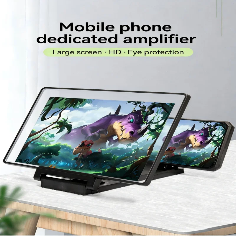 New 3D HD Mobile Phone Screen Amplifier Video Magnifier Stand Enlarged Screen Holder for Movie Watching