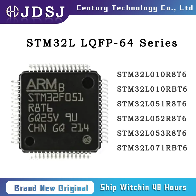 5PCS STM32L010R8T6 STM32L010RBT6 STM32L051R8T6 STM32L052R8T6 STM32L053R8T6 STM32L071RBT6 LQFP-64 Brand New Original Chip