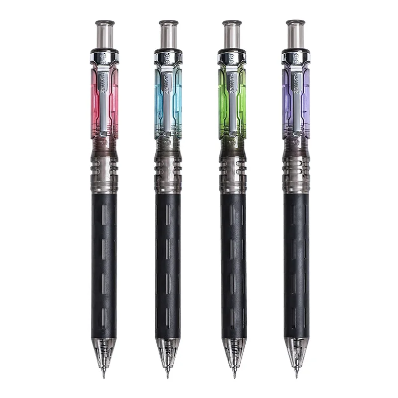 

4pcs Zennyth Aesthetics Gel Pens,Dark Night Cyberpunk Mechanical Pen Quick-Drying 0.5mm Black for Ultimate Writing School Office