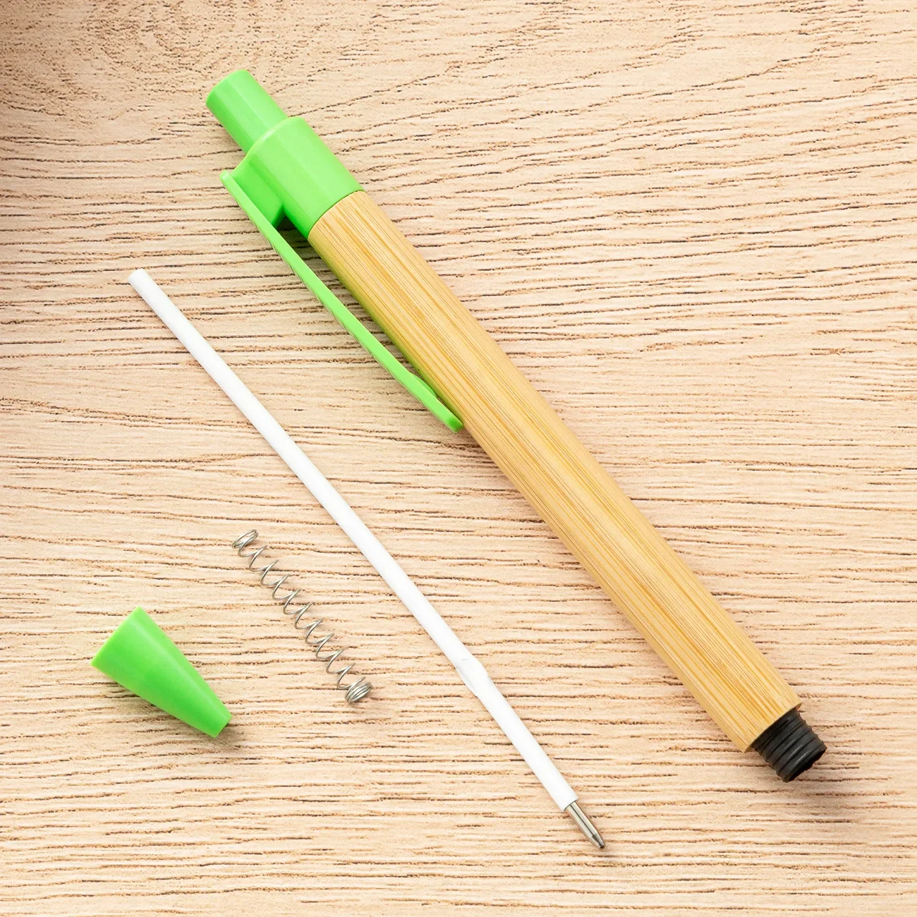 10-100 Stuks Bamboe Gepersonaliseerde Balpennen Briefpapier Pen Kantoorbenodigdheden Graf Aangepaste Logo Business Baptist Vakantie Cadeau