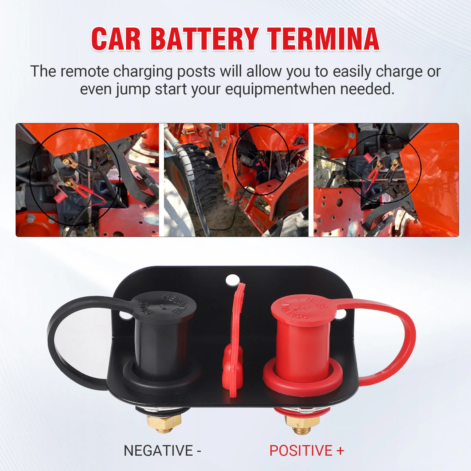 

Комплект для перемещения аккумулятора с дистанционными клеммами и сверхмощным стальным монтажным кронштейном для UTV ATV Автомобиль Грузовики RV Трактор Косилка Лодка