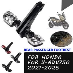 For X-ADV750 2023 Motorcycle Rear Footrests Pedal Foot Stand Folding Passenger FootPegs For HONDA XADV 750 XADV750 2024 2025