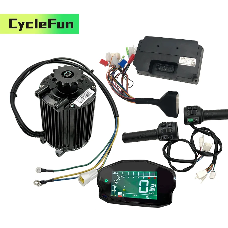 Motore centrale 72V 1KW QS90 55KPH con controller Fardriver ND72260 Display DKD e acceleratore per scooter elettrico moto