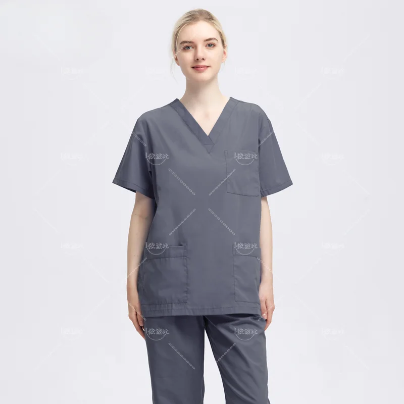 Soft Fabric Medical Scrubs Set Nursing Uniform Hospital Sanitary Nurse Suit Beautician Uniforms Hand Wash Work Clothes