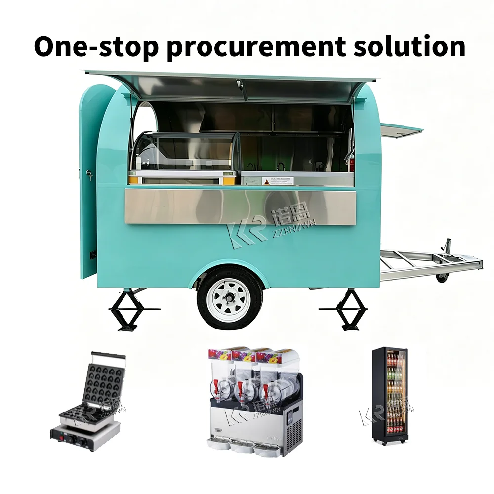 

Mobil Food Trailer Hot Dog Snack Trailer Pizza Cart Concession Food Truck With Complete Kitchen Setup