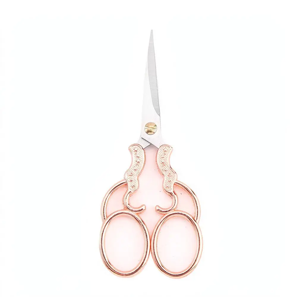 Vintage Bronze Embroidery Scissors Star Motif Stainless Steel Craft Tools Decorative Tassel Snips For Needlework Sewing DIY