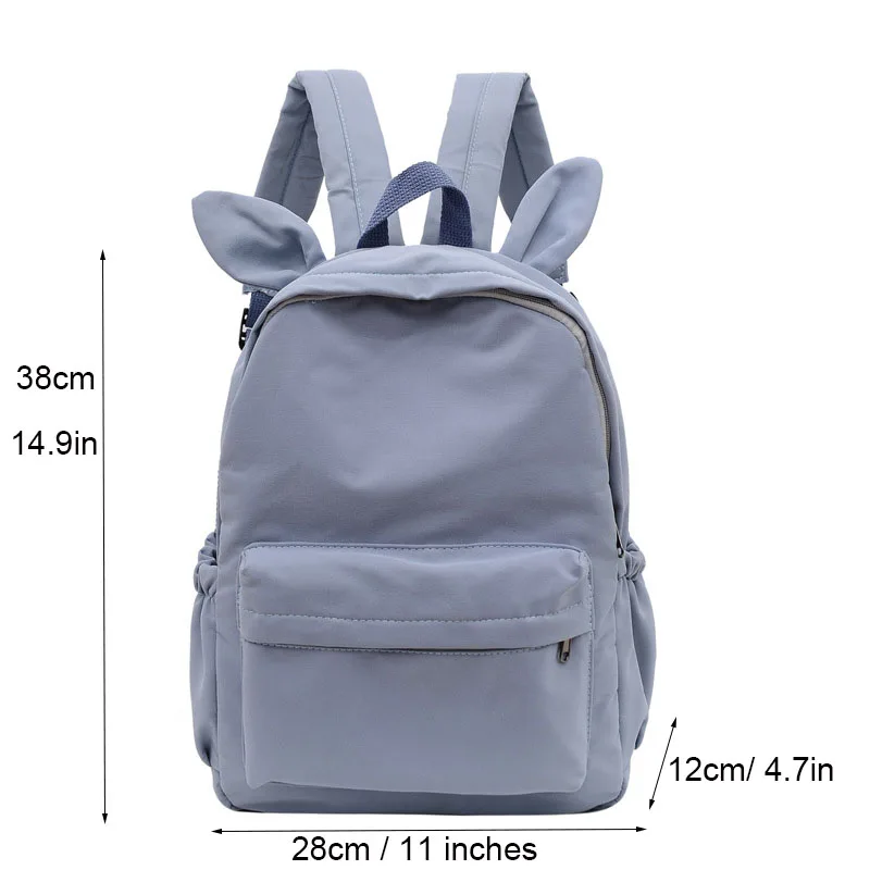 Sac à dos d'oreille de lapin personnalisé pour filles, cartable de grande capacité, sac de voyage pour femmes, sac cadeau d'anniversaire pour enfants, mignon, nom initié