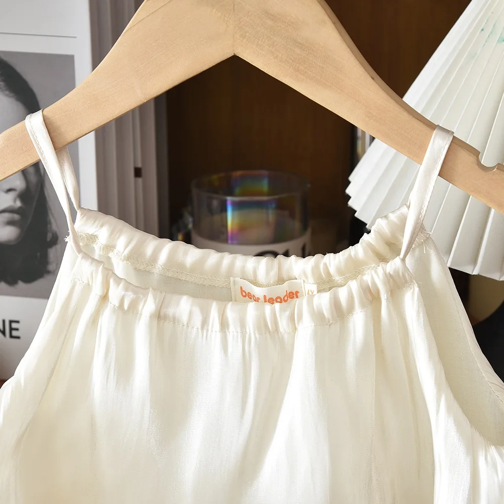 New Arrival 2026 Summer Sweet Girls Cake Dress, Fashionable Kids Spaghetti Strap Dress, Vacation Style Elegant Children's Dress