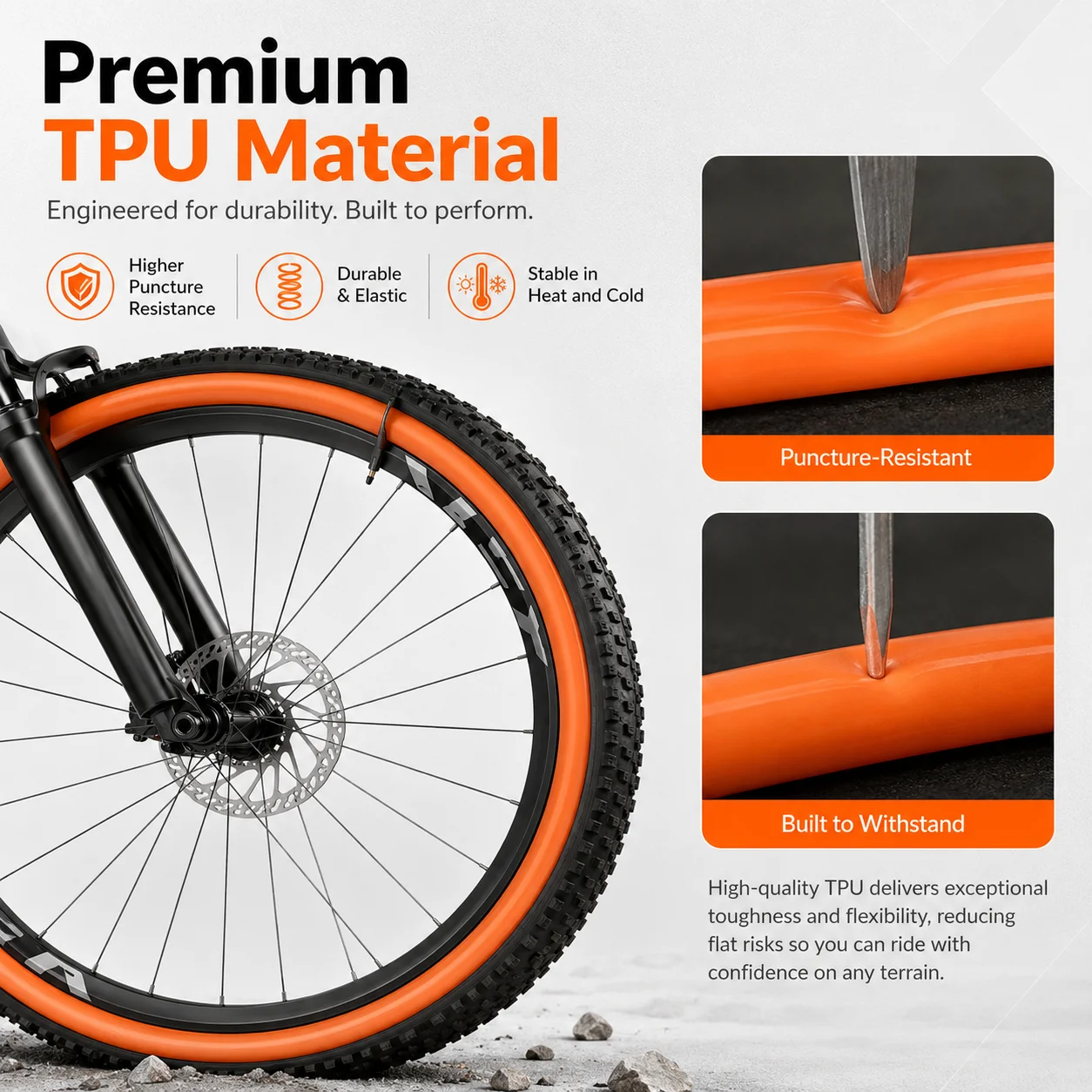 PINMOAP 1/2/5/10PCS Mountain Bike Inner Tube 26/27.5/29'' Butyl Rubber Mtb Bicycle Tire Tube Cycling Spare Replacement Kit view 3