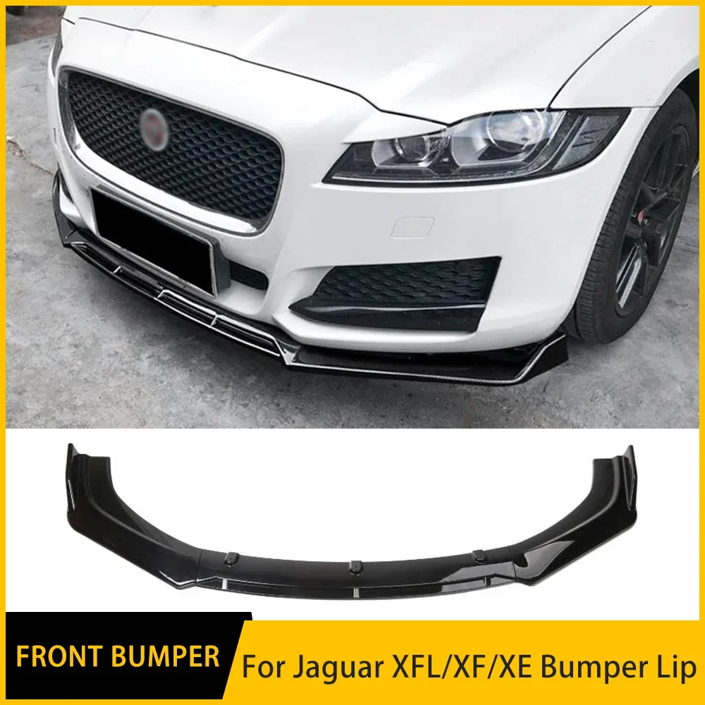 Universal For Jaguar XFL XF XE 3Pcs Front Bumper Split Lip Body Kit Spoiler Diffuser Deflector High Quality Sports Modification