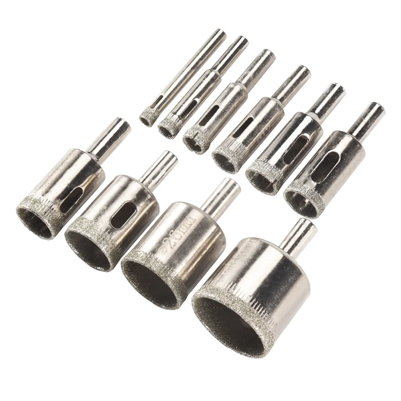 [NEWA64Z!】 Diamond Drill Bits,10Pcs 6-32Mm Hole Saw Diamond Drill Bit Hollow Core Drill Bit Set For Diamond Coating, Carbon Stee