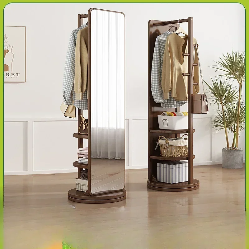 Full-length mirror bedroom home fitting mirror solid wood stereo wall-mounted