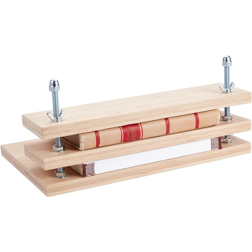 

12x7.8x5.4inch 3-Tier Wood Bookbinding Press Hand DIY Book Binding Tools for DIY Bookbinding Crafts and Sewing Supplies