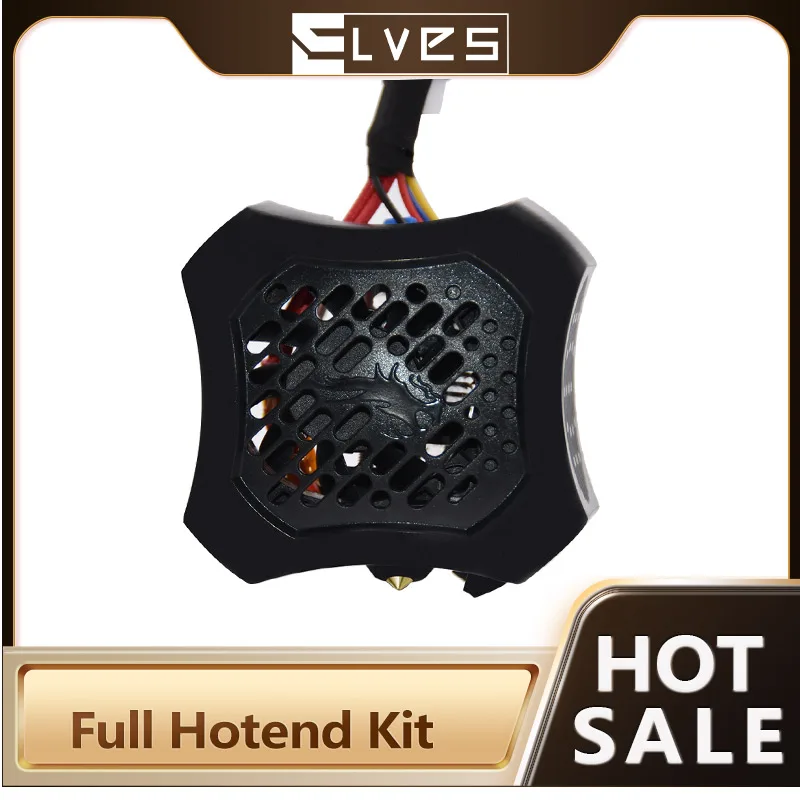 Yüksek kaliteli Ender 3 V2 tam Hotend kiti 3D yazıcı aksesuarları monte sıcak sonu ile çift hayranları için Ender-3 V2 yükseltme parçaları