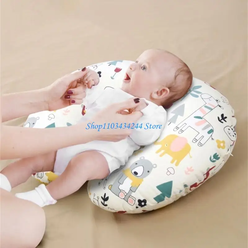 تنفس القطن وسادة التمريض التغليف جميل نمط الطفل وسادة الرضع التمريض وسادة داعمة قابل للغسل الرضاعة الطبيعية