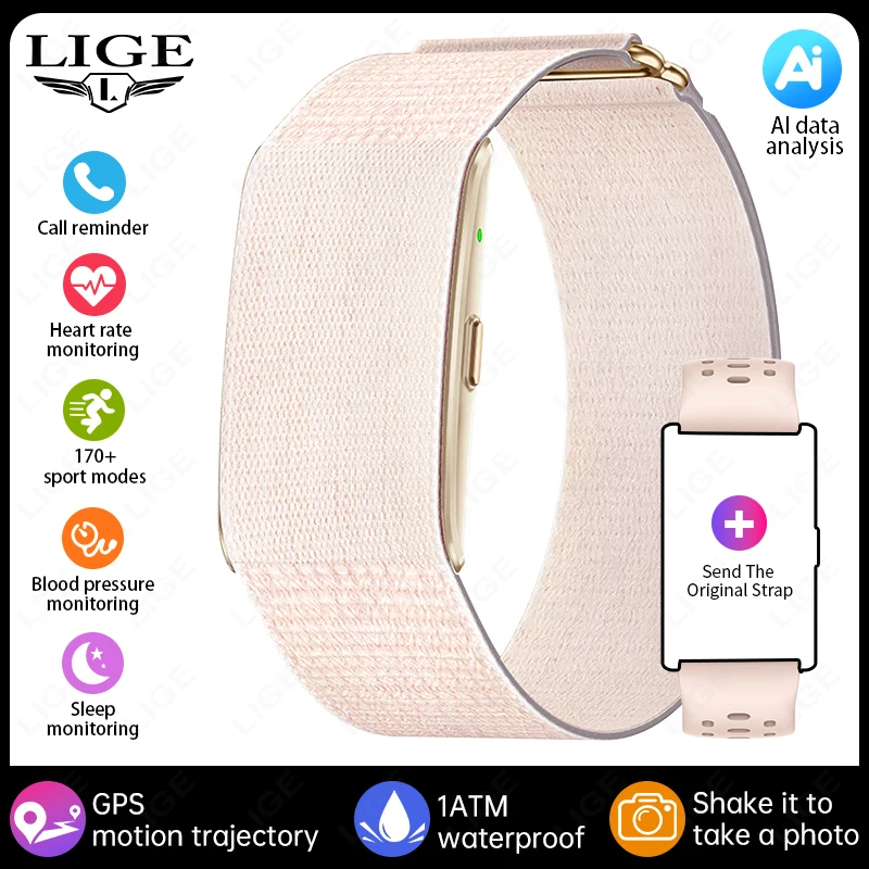 Nieuwe AI Gezondheidsanalyse Smart Watch Sportband Fitness Tracker Hartslag Bloeddruk HRV Monitor Oproepherinnering Slimme armband