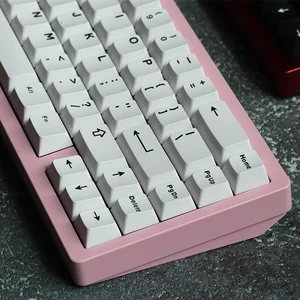 121 Kunci Tombol Aifei WOB BUSUR Tombol Profil Cherry Tembakan Ganda Putih Hitam untuk Keyboard Mekanis Kustom GK61 Anne Pro 2 12 keycaps penjualan terbaik hitam - №