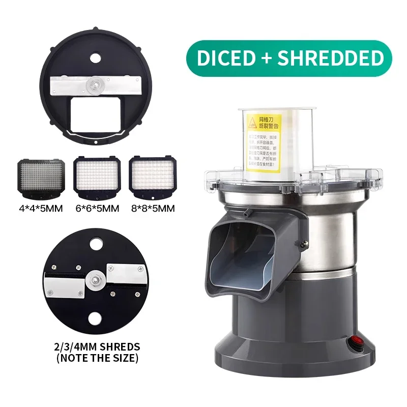 商業多機能野菜チョッパースライサーシュレッダー自動ジャガイモダイシング/シュレッダーマシンダイサーグラインダー大根カッター