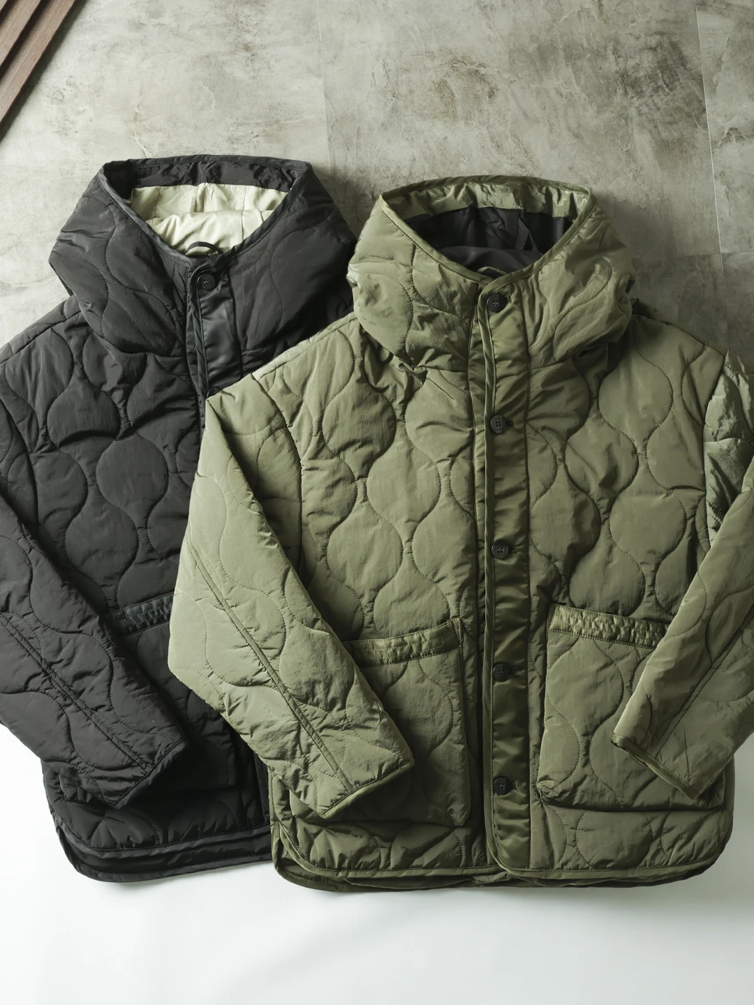 Retro Japanese Style Outdoor Water-Resistant Large Pocket Workwear Bunting Warm Cotton Jacket Hooded Casual Fashion Cityscape