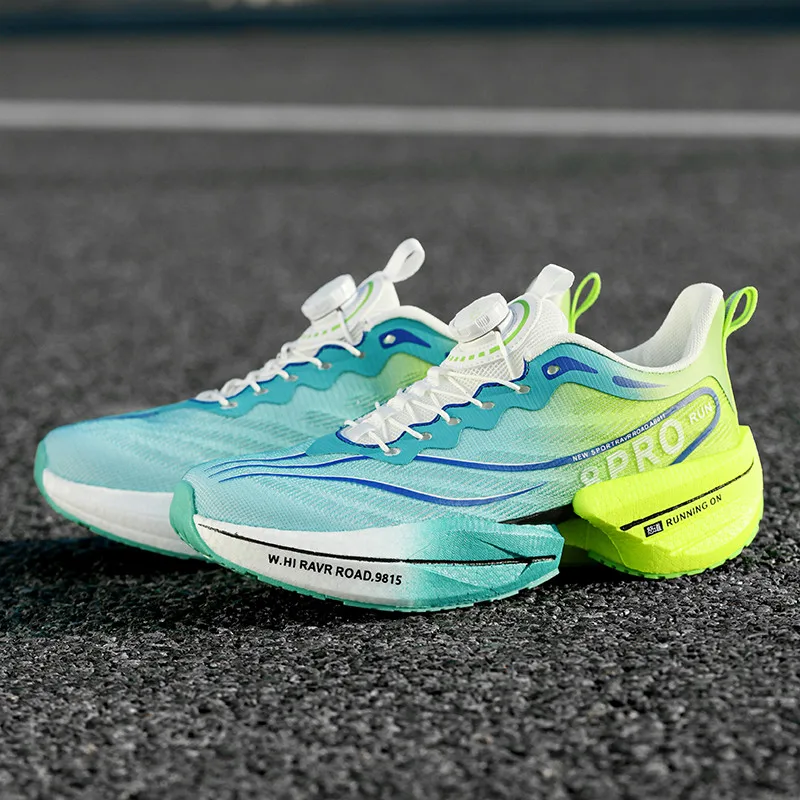 ماراثون لوحة الكربون الرياضة احذية الجري الرجال جديد تنفس خفيفة الوزن شبكة أحذية رياضية النساء أحذية رياضية مريحة عدم الانزلاق