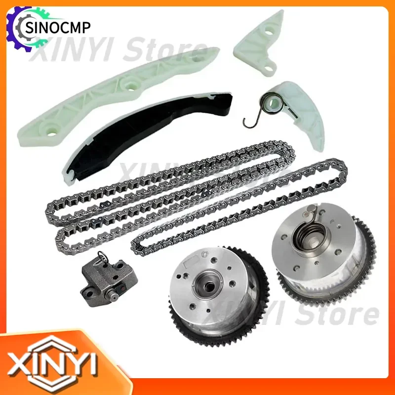 Timing Chain Kit and Camshaft Phaser 2432125000 2447125001 for Mitsubishi Lancer Outlander KIA Forte Hyundai Tucson Genesis