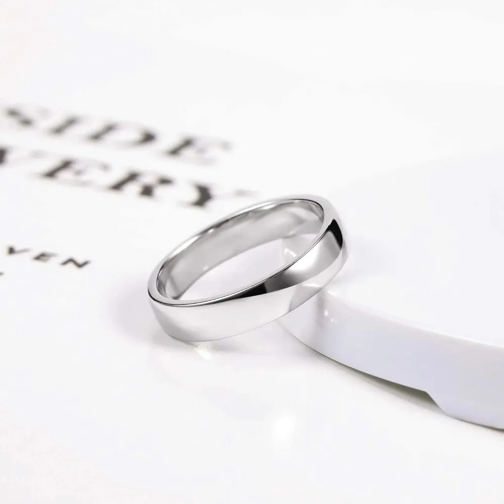 925 Sterling Silver High Polish Dome Wedding Band