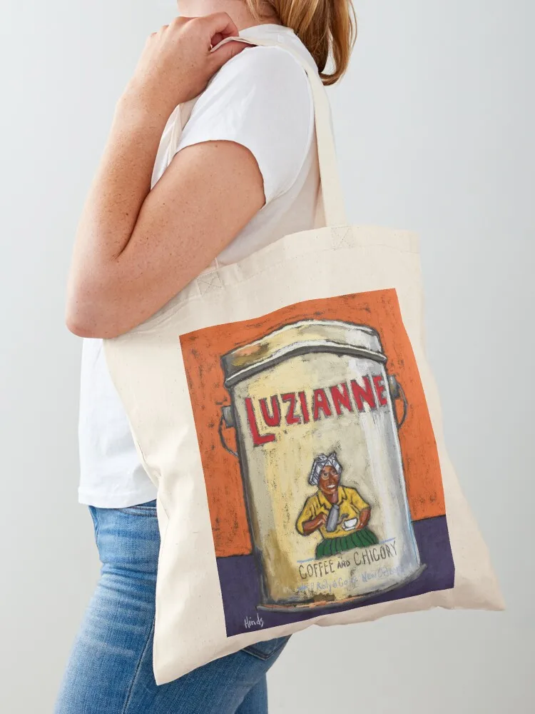 Vintage Luzianne Coffee and Chicory Tin Tote Bag the tote bag Candy bags canvas bags bag luxury women