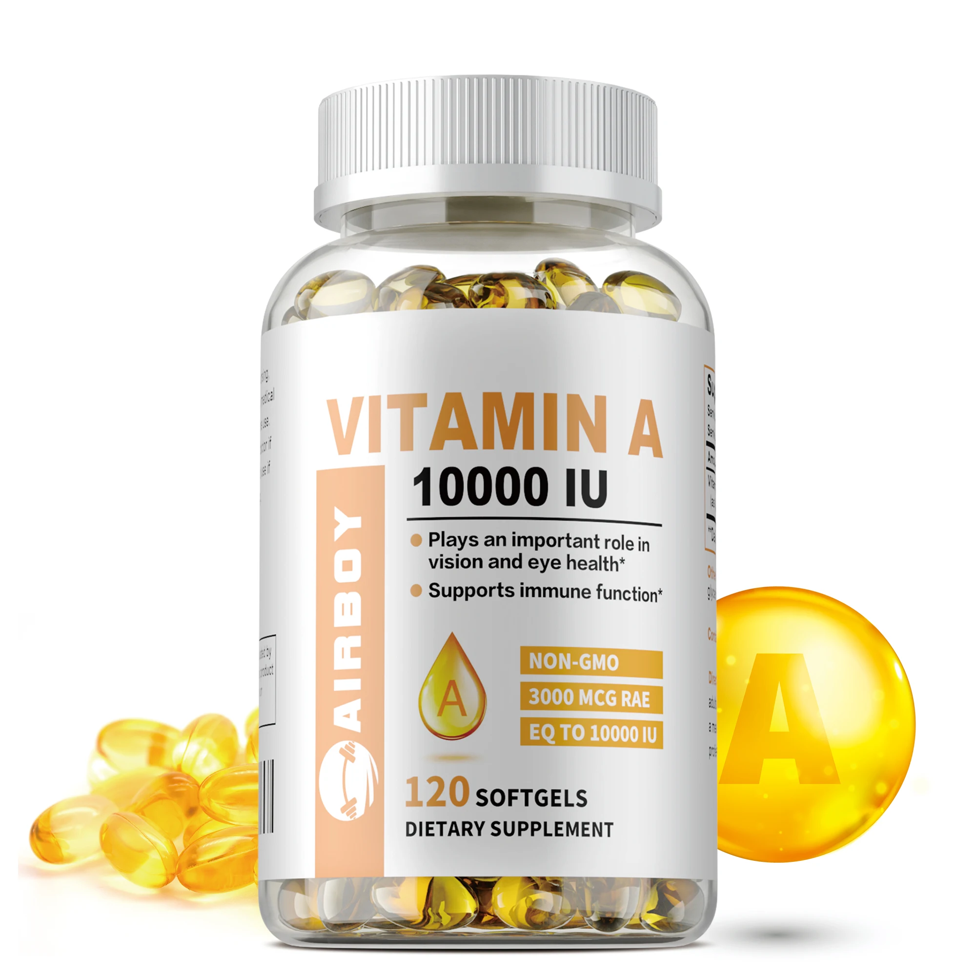Vitamin A 10000IU - Promote Growth and Development, Antioxidant, Supports Skin, Vision and Eye Health, Improve Visual Clarity