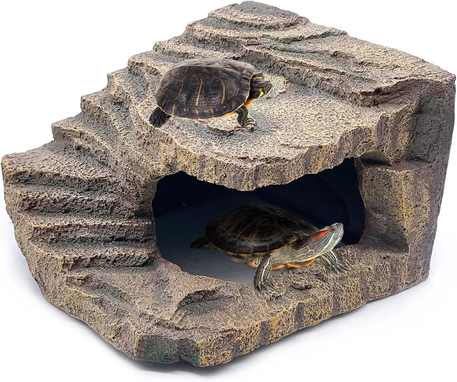 

Turtles Basking Platform Tortoise Resting Terrace Climbing Ramp Resin Dock Tank Decorations Reptile Hiding Cave Hideouts Aquatic