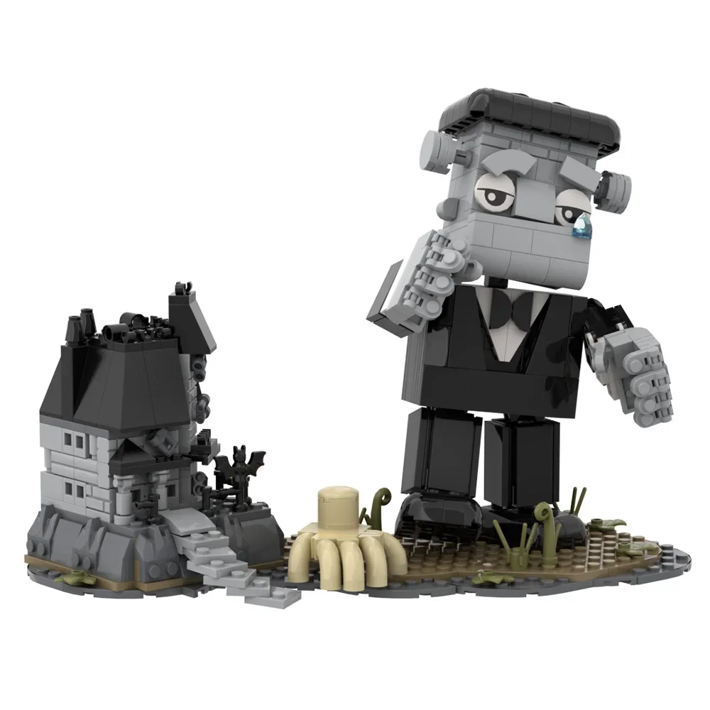 MOC Movie Frankensteins Scientific Weirdo Model Building Blocks Biologist Figure Frankensteins Monster Bricks Toy For kids Gift