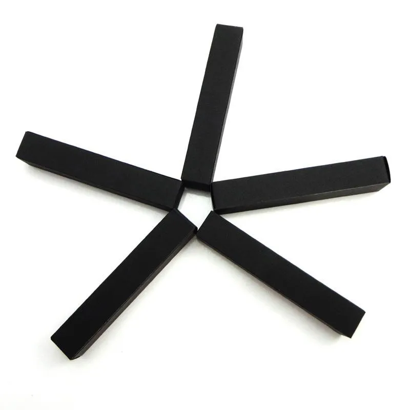 100pcs  - 2x2x13cm  Blank Black White Gift boxes Lipstick Cosmetic Sample Perfume Slender Tube Small Packaging Box