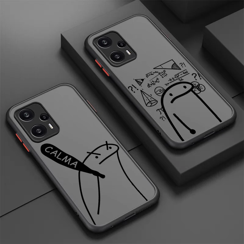 Funny Stickman Art For POCO X5 X4 X3 NFC X2 M5S M4 M3 M2 C55 C51 F5 F4 GT Pro 5G Frosted Translucent Phone Case