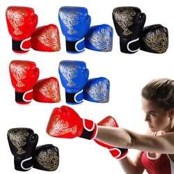 Boxing Gloves Breathable Kickboxing Gloves PU Leather Sanda Boxing Gloves Punching Training Gloves for Training Sandbag