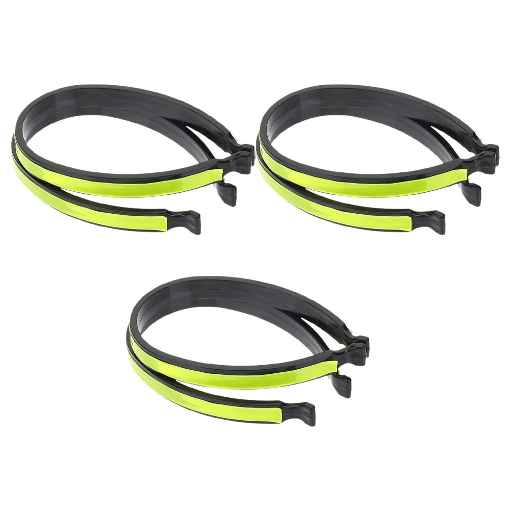 

3 Pairs Reflective Riding Pants Clips Bike Trousers Tape Cycling Resin Accessory