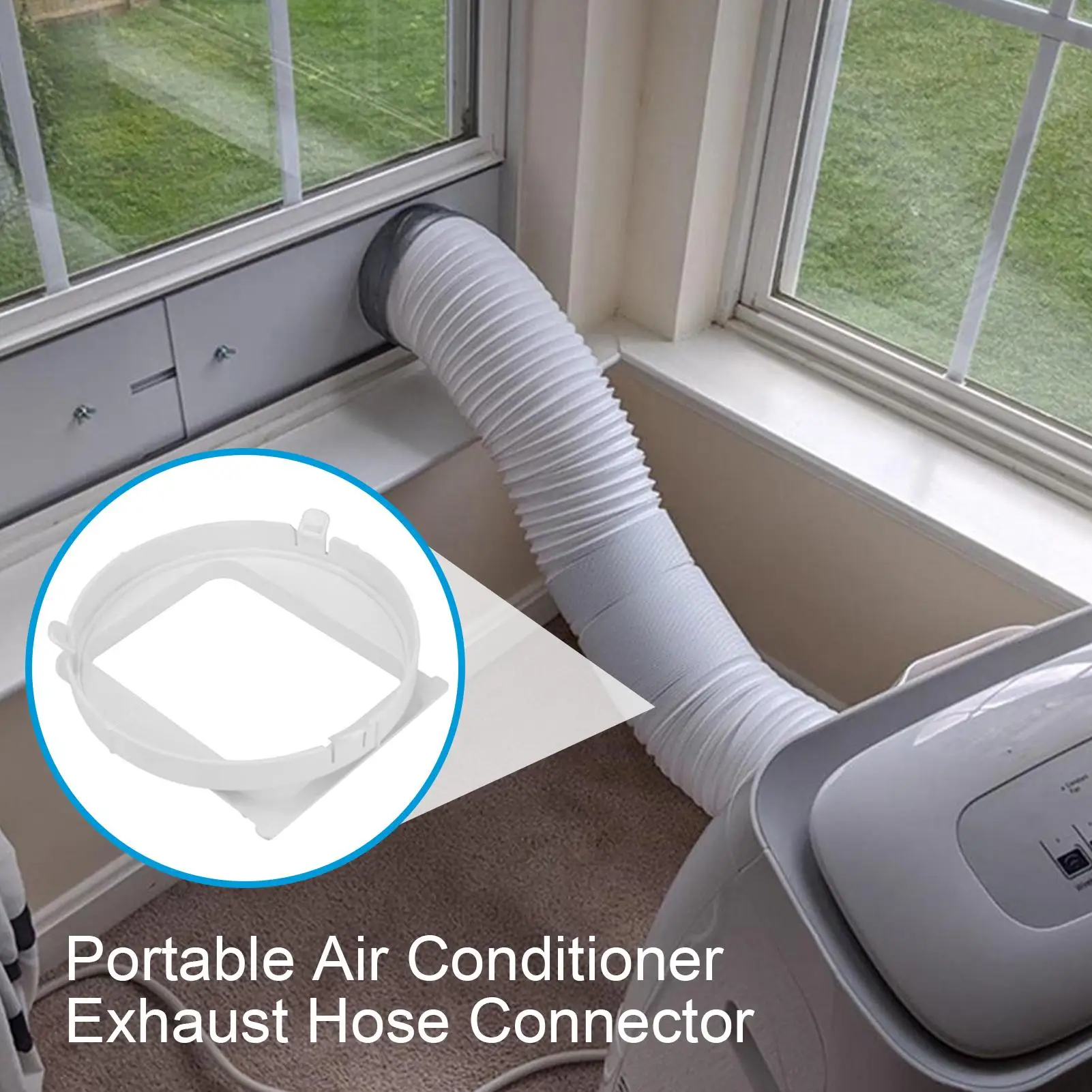 Portable Mobile Air Conditioner Exhaust Duct Interface 15cm AC Exhaust Hose Pipe Connector Window Baffle Adapter For home
