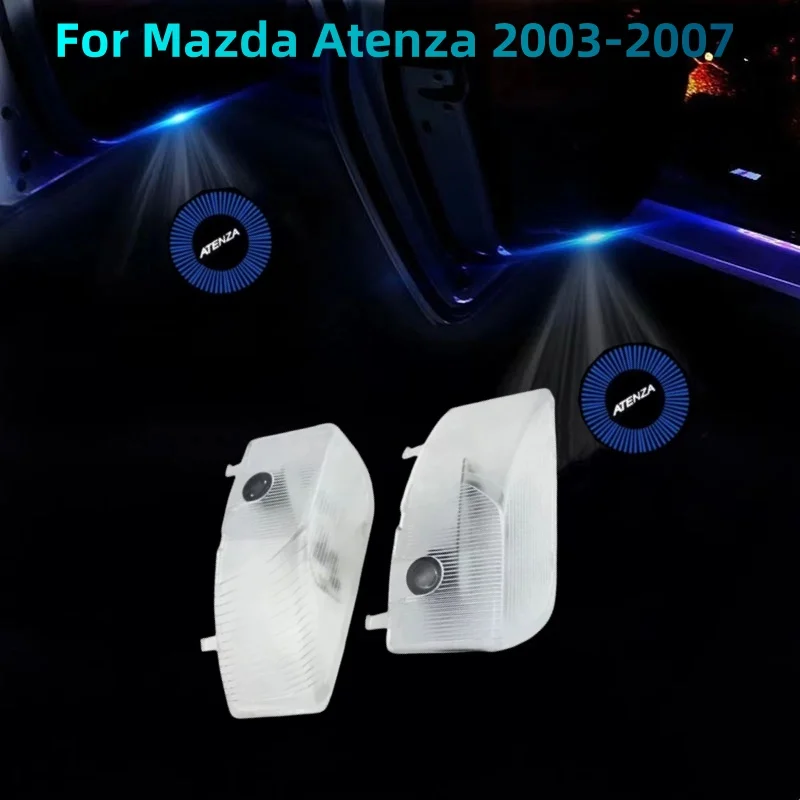 2x Car Door Welcome Lights Logo Laser Projector Night Signal Lights For Mazda Atenza 2003 2004 2005 2006 2007 Car Accessories