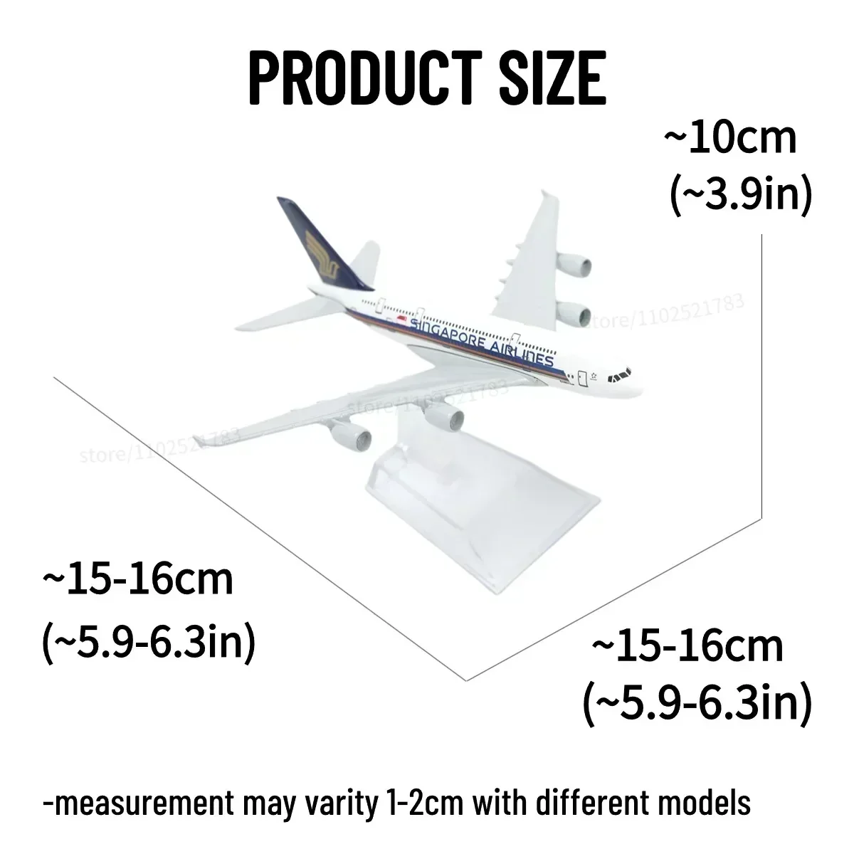Modèle d'avion en métal moulé sous pression, échelle de 6 pouces, Airbus Boeing 320 380 737 747 787, réplique d'aviation, Art Miniature, jouet Fidget Boy pour enfant