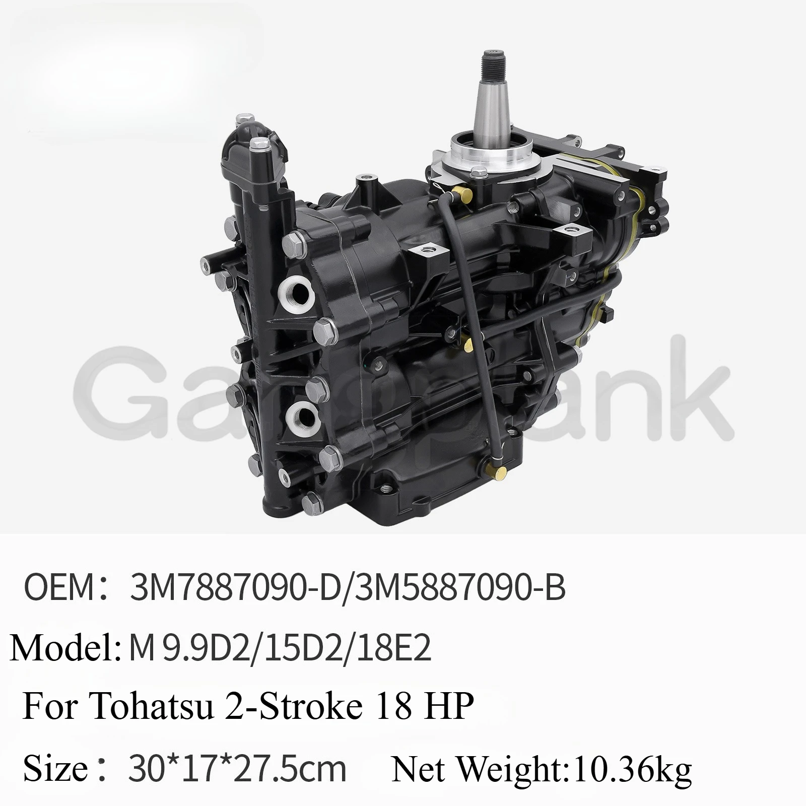 Outboard Engine Head Assembly 3M7-887090-D for Tohatsu 2-stroke 18 Horsepower Engine M9.9D2/15D2/18E2 3M7887090-D 3M5887090-B