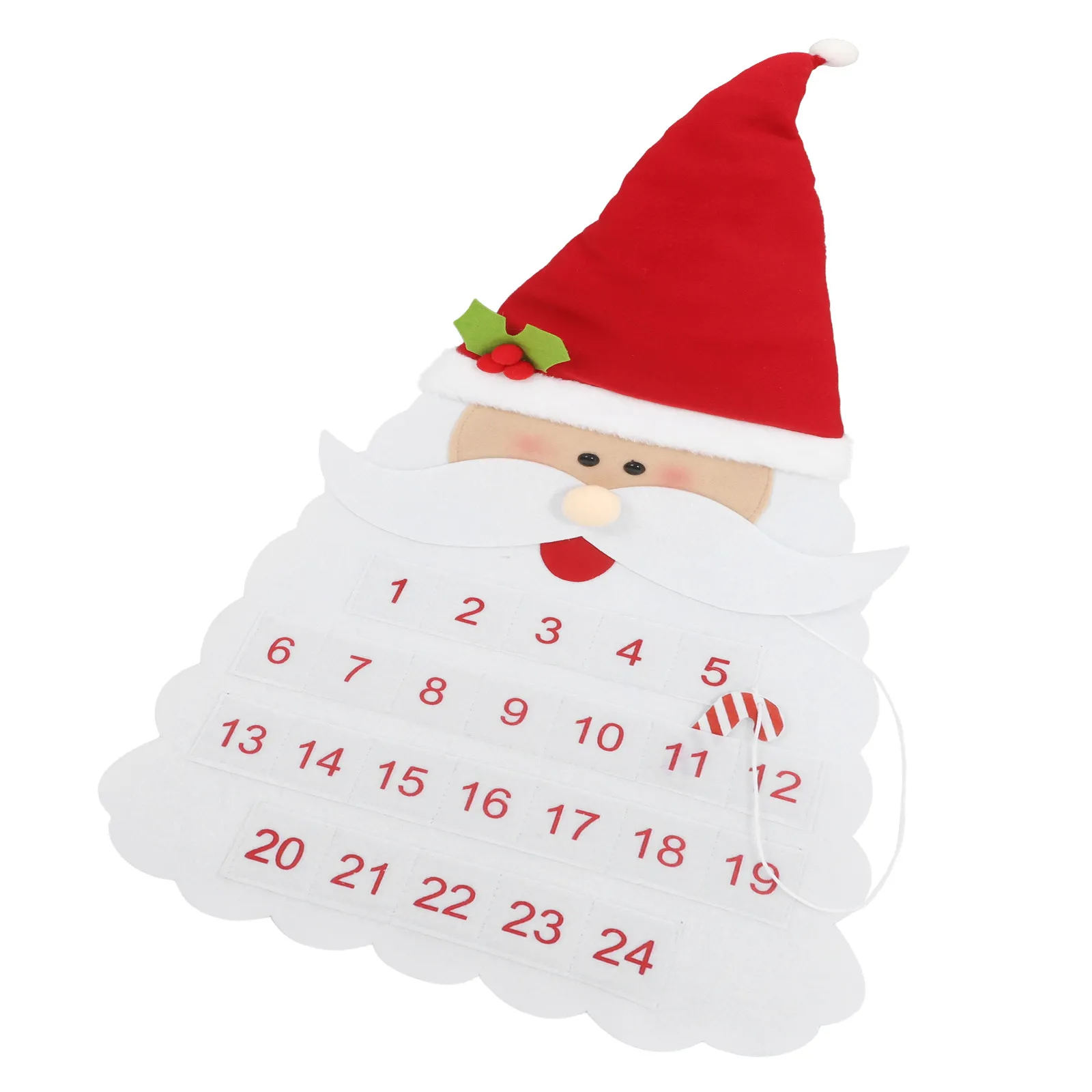

Christmas Countdown Calendar Felt Santa Advent Calendar Hanging Wall Decor Holiday 2025 Xmas Party Favors Days