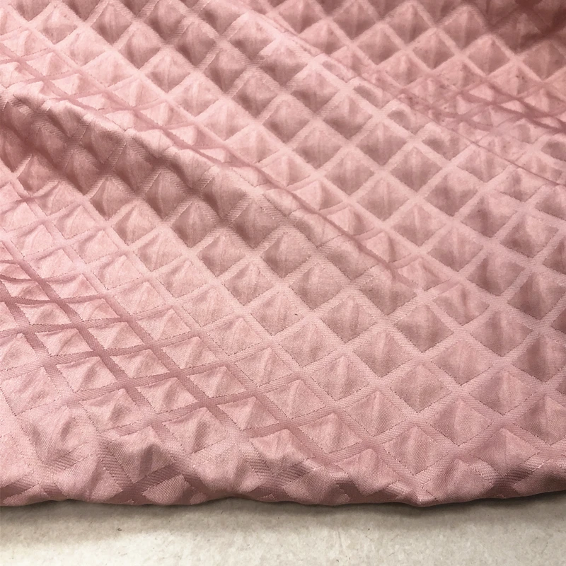 Tecido quadrado em forma de diamante rosa para roupas, material poliéster, costura por medidores, saias da moda, roupas, bricolage, primavera e outono