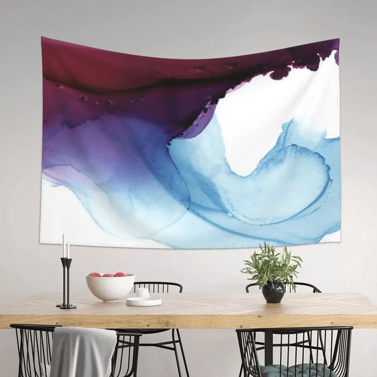 

Shades of Purple, Abstract Fluid Artwork Tapestry Bedroom Decor Aesthetic Art Mural Tapestry