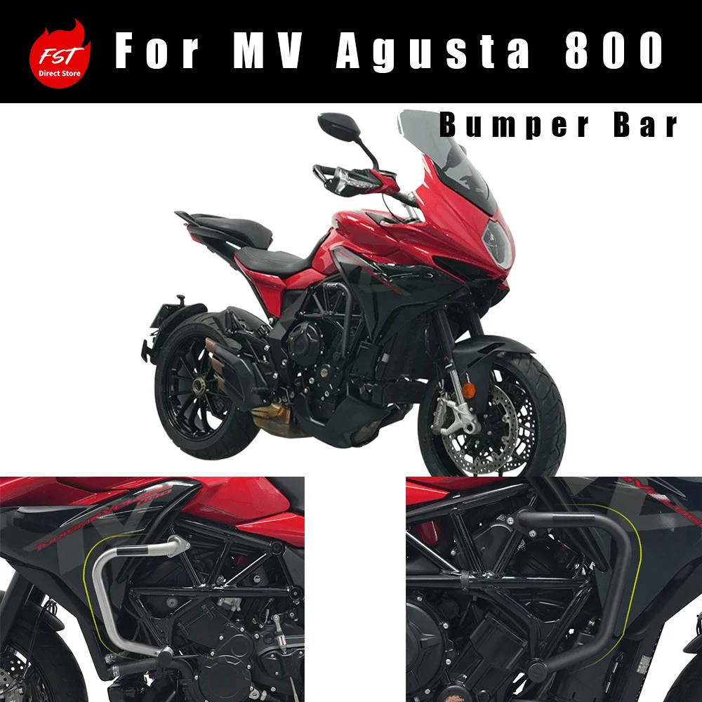 Crash Bar Anti‑Drop Protection Bar Modified Accessories For MV Agusta Brutale 800 Dragster 800 TV800 Motorcycle