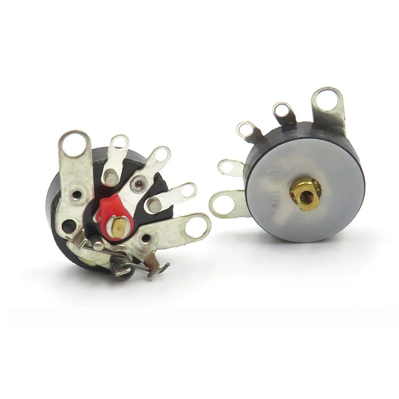 5PCS/LOT Straight Angle Radio Potentiometer RV12MM B10K B50K B103 B503 Power Amplifier Volume Potentiometer With Switch