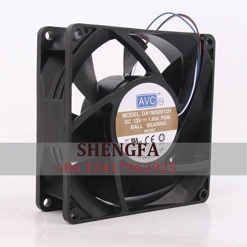 

Корпусный вентилятор AVC DC12V 1,8A DA15050B12H Большой объем воздуха Контроль температуры ШИМ 15 см 15050 Охлаждающий вентилятор 150x150x50 мм