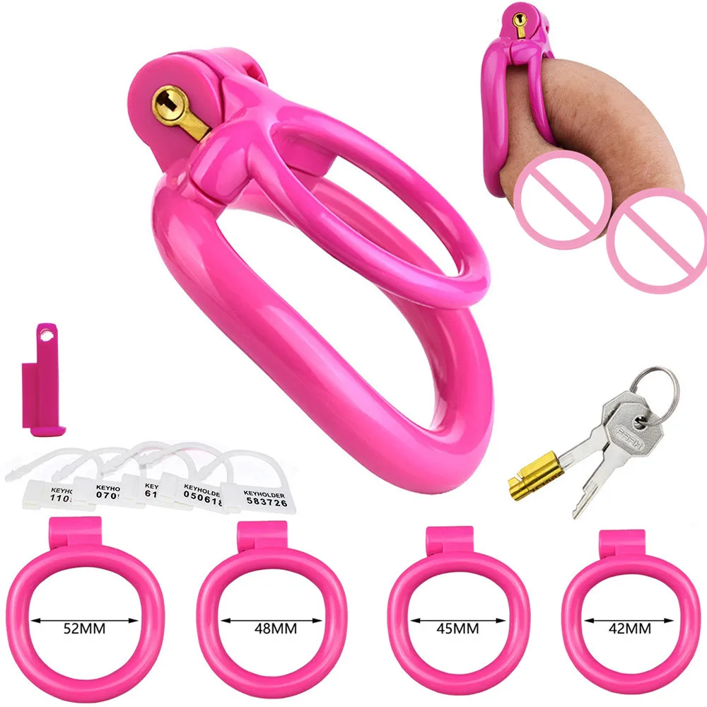 NEW Testicle Mono Rack Cock Ring Penis Cage for Male Lightweight Chastity Belt with 4 Size Base Rings Adult Sex Toy for Men 성인용품