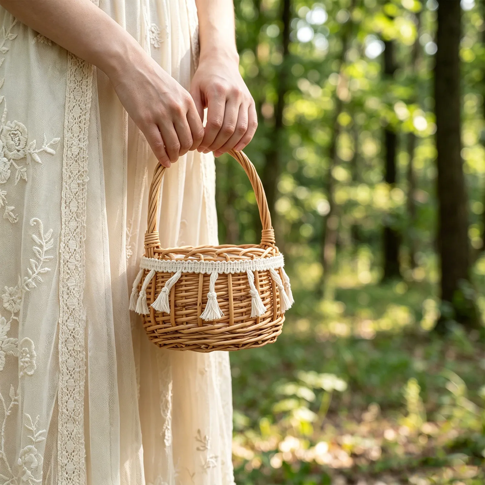 3Pcs Rattan Wedding Flower Bas - đánh giá và giá Wedding Hampers