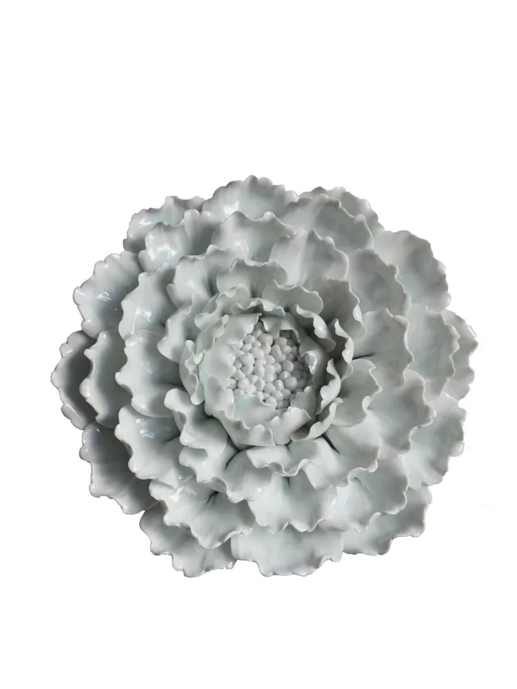 

Creative peony ceramic candle holders, home furnishings, hotel model rooms, modern simple living room wall-mounted side cabinets