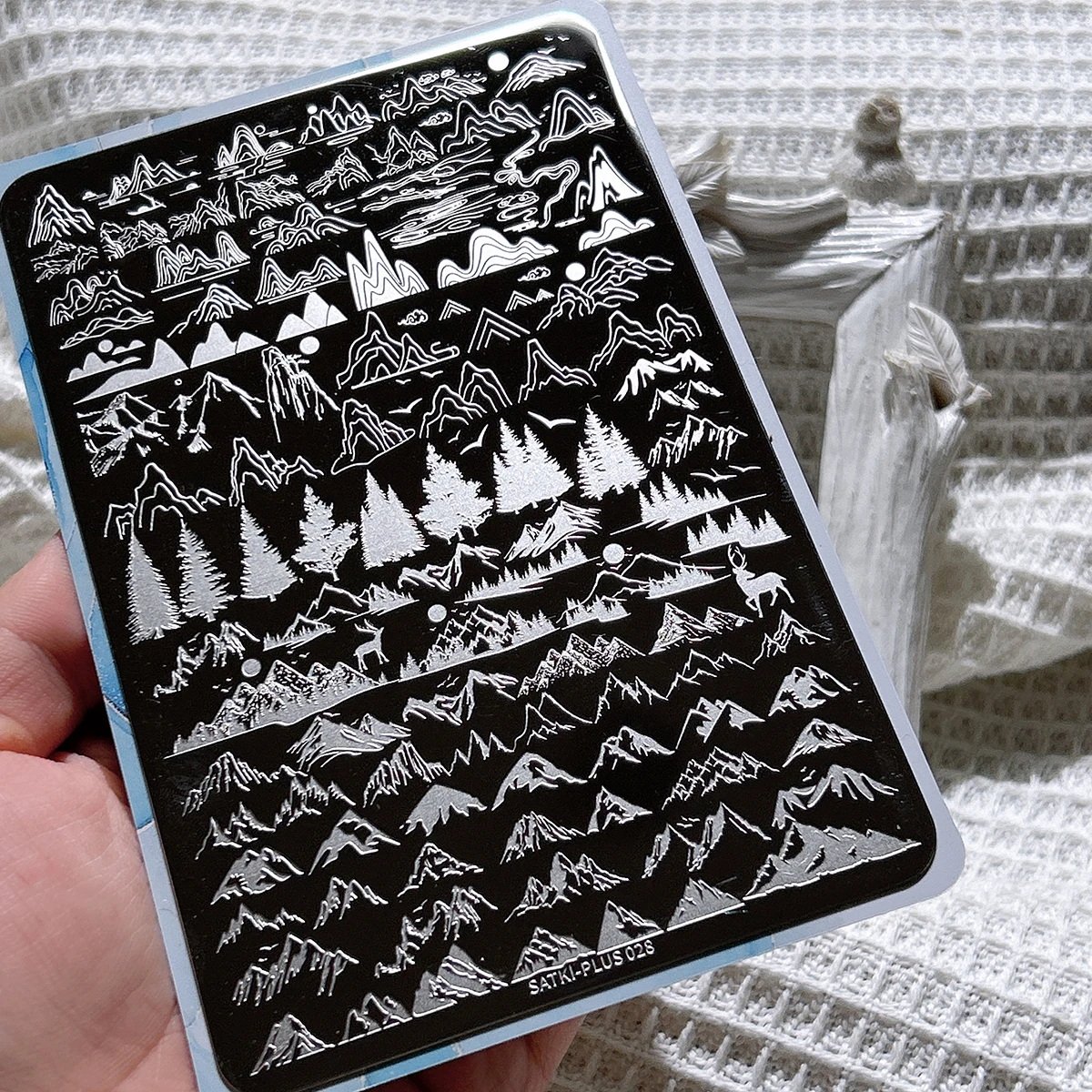 

Nail Art Stamping Plate Stamping Steel Plate Beginner-Friendly No-Painting Nail Decoration Template Chinese Style Ancient Style Natural Scenery Mountains Rivers Landscape Pattern Stamping Gel Nail Polish Mold Nail Stamping Template Transparent Transfer Si
